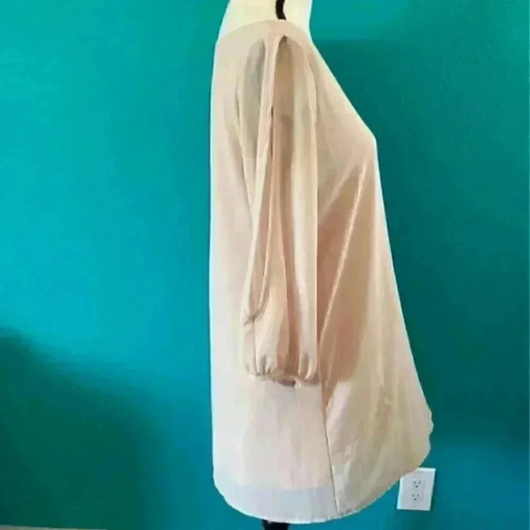 Lulus Shifting Dears Blush Pink Long Sleeve Dress - Picture 3 of 5